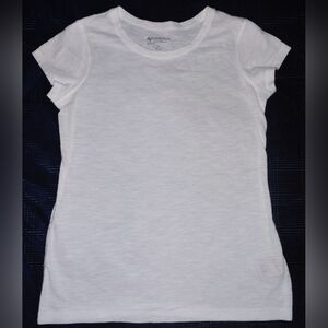 Arizona Jeans Solid White Tee Girls Size 10/12 EUC